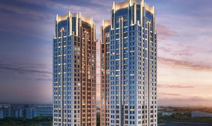 Modern high-rise buildings